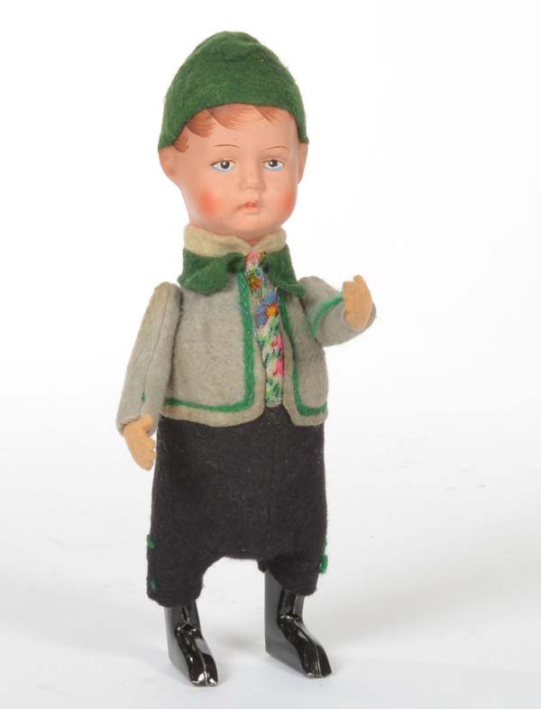 Schuco, Tanzfigur mit Porzellankopf: Schuco, Dancing Figure with Head out of Porcelain, Germany pw, cw ok, C 1