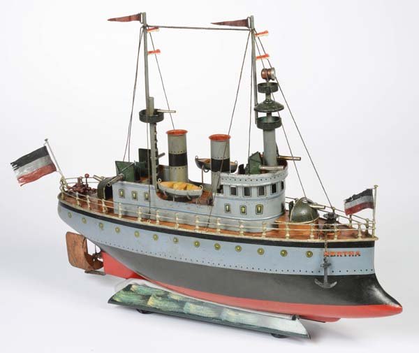 Marklin, Schiff "Herta": Marklin, Ship "Herta", Germany pw, tin, cw ok, paint minimally refinished, very nice original condition