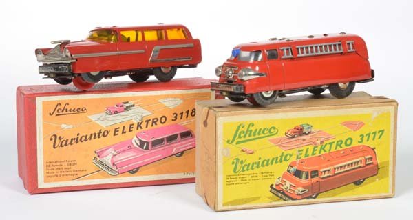 Schuco Varianto: Schuco, Varianto Elektro Fire Engine, W.-Germany, tin, drive not checked, box C 1-, C 1-