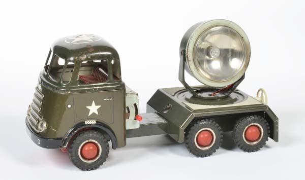 Arnold, Scheinwerfer LKW: Arnold, Flood Light Truck, W.-Germany, tin, friction ok, paint d., C 3+