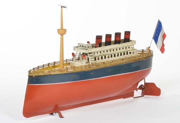 Carette, Dampfer mit 2 Schrauben: Carette, Steamer with 2 Propeller, Germany pw, paint refinished, mast replaced, railing loose, C 3+