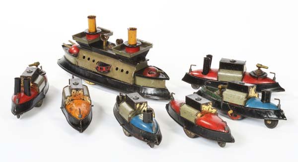 Hess, Hessflotte mit 7 Schiffen: Hess, Fleet with 7 Ships, Germany pw, tin, cw ok, part. paint d., C 2-/3+