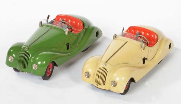 Schuco, 2x Examico 4001: Schuco, 2x Examico 4001, US Z. Germany, tin, cw ok, min. paint d., panes replaced, C 2