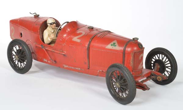 C I J, Alfa P2: C I J, Alfa P2, France, tin, cw ok, steering wheel replaced, crank missing, part. repainted, please inspect