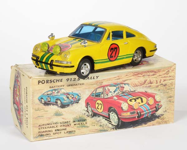 ASC, Porsche 912 Rally: ASC, Porsche 912 Rally, Japan, tin, battery drive not checked, min. paint d., box C 1-, C 1-2