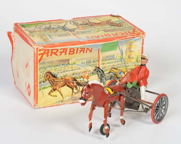 Ruehl, Arabian Sulky: Ruehl, Arabian Sulky, W.-Germany, mixed constr., cw ok, box C 2, nose of the horse broken, C 2
