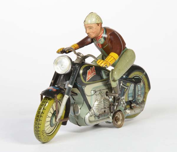 Arnold, Motorrad Mac: Arnold, Motorbike Mac, US Z. Germany, tin, mechanic defective, paint d., C 3-