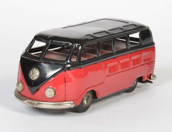 Bandai, VW Bus: Bandai, VW Bus, Japan, tin, friction ok, min. paint d., C 2+