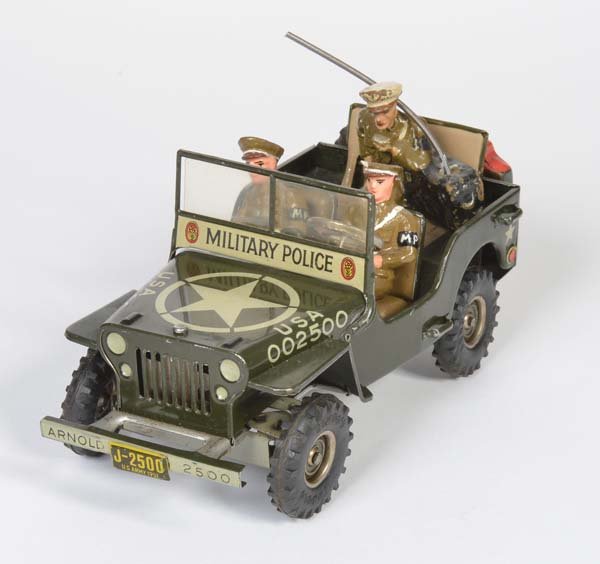 Arnold, Jeep mit 3 Figuren: Arnold, Jeep with 3 Figures, US Z. Germany, tin, cw ok, C 2+