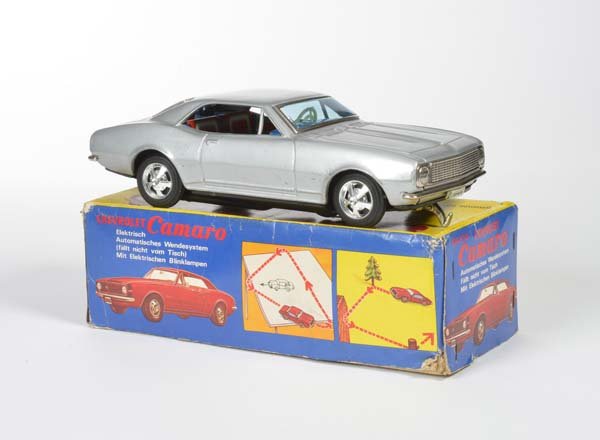 Taiyo, Chevrolet Camaro: Taiyo, Chevrolet Camaro, Japan, tin, drive + light ok, min. paint d., box C 2-3, part. damaged, C 2