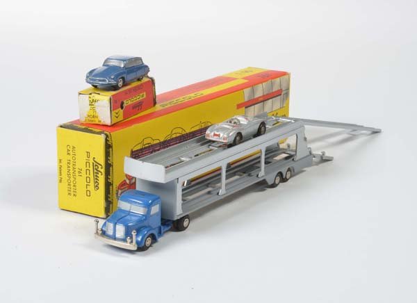 Schuco Piccolo, Autotransporter, Citroen DS + BMW 507 (1 of 1)