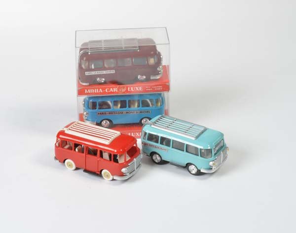 Minialuxe, 4 Busse: Minialuxe, 4 Buses, France, plastic, 2x box C 1-(plexi -glass), C 1-
