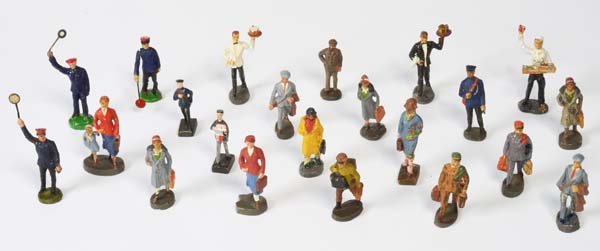 Elastolin, 21 Eisenbahnfiguren (1 of 1)