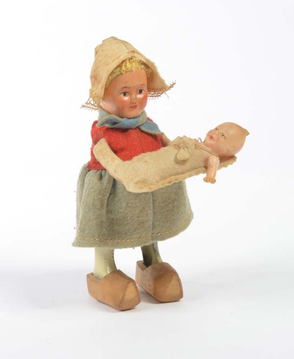 Schuco, Hollaenderin mit Baby: Dutch Woman with Baby, Germany, cw ok, clothes slightly dirty, otherwise very good condition
