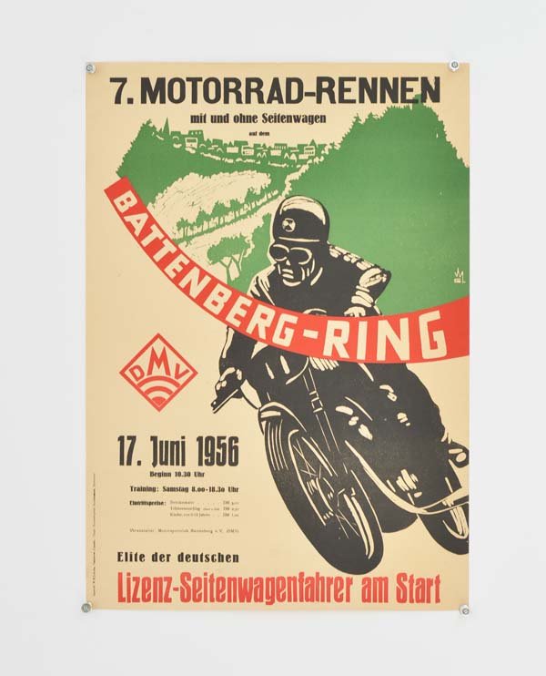 Plakat "7. Motorrad Rennen Battenberg-Ring" 1956 (1 of 1)