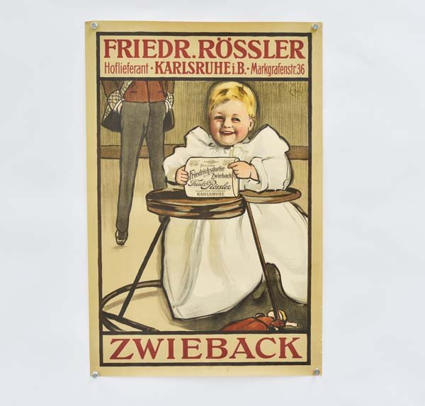 Original Lithografie " Friedr. Roessler Hoflieferant": Original Lithography "Friedr. Roessler Hoflieferant", min. cracks on borders, otherwise very good condition