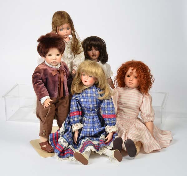 5 Kuenstlerpuppen 90er Jahre: 5 Artist Dolls, 90s, C 1