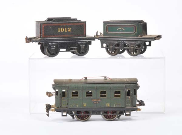 Marklin u.a., Lok R 5 Spur 0 + 2 Tender Spur 1: Marklin u.a., Loco R 5 gauge 0 + 2 Tender gauge 1, Germany pw, cw ok, pantographs missing, C 2-/3+