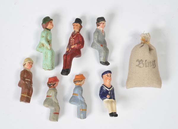 Elastolin, Marklin: 7 sitzende Eisenbahnfiguren (1 of 1)