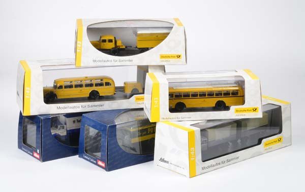 Schuco, 4x Edition "Deutsche Post", 2x LKW + Anhaenger (1 of 1)
