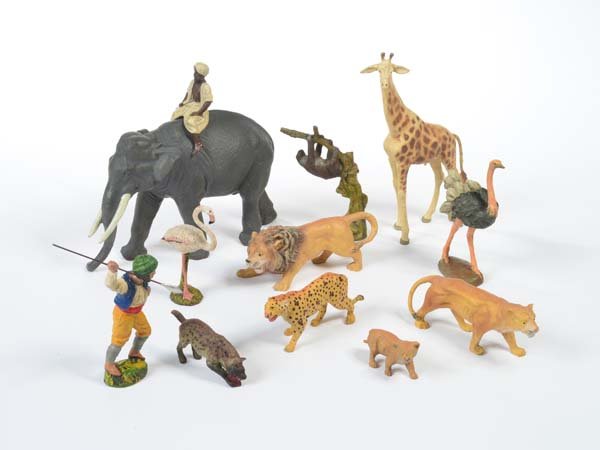Lineol, Elastolin u.a, 10 Tiere + 2 Figuren (1 of 1)