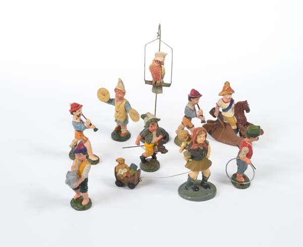 Lineol u.a., 8 Kinderfiguren + 1 Kakadu (1 of 1)