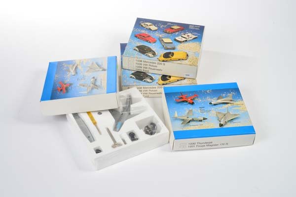 Schuco/Nutz, 4 Micro Racer Bausaetze: Ford Police, Opel (1 of 1)