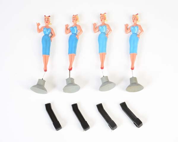 4 Bild Lilly Fensterfiguren: 4 Bild Lilly Fensterfiguren, W.-Germany, 13 cm, Kst, Z 1