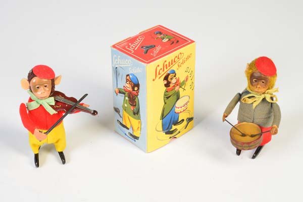 Schuco, 2 Affen mit Trommel + Geige (1 of 1)