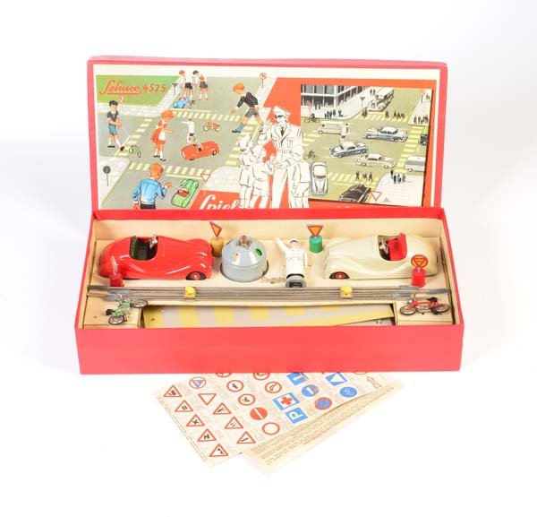 Schuco, Fahrschule 4525: Schuco, Fahrschule 4525, W.-Germany, 45x23 cm, Okt Z 1-, Z 1-
