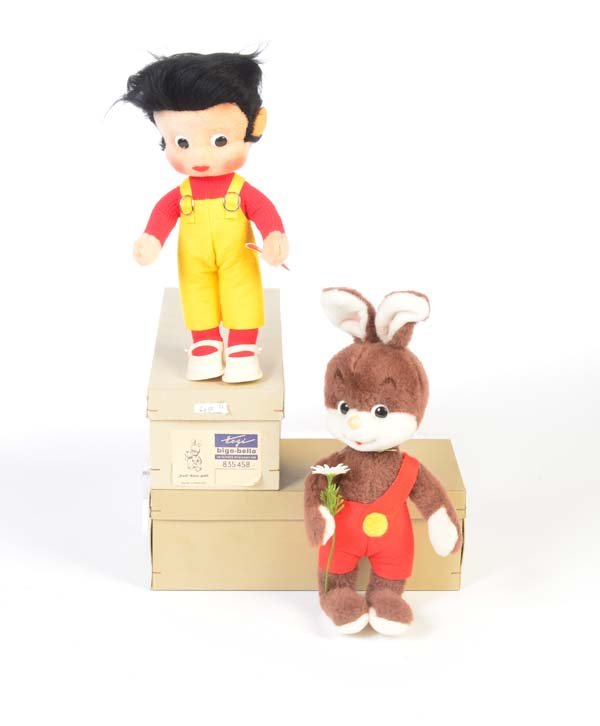 Schuco, 2 Bigo Bello Figuren Hase + Katze (1 of 1)