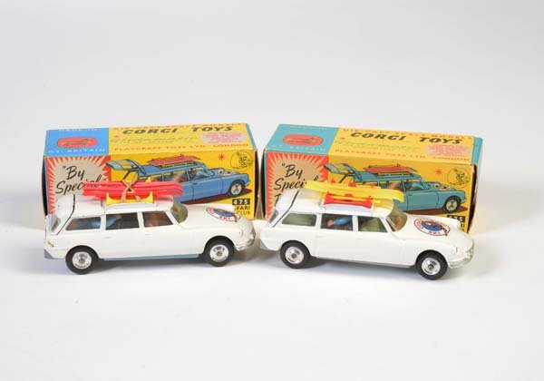 Corgi Toys, 2x Citroen ID 19 Corgi Ski Club, gruen (1 of 1)