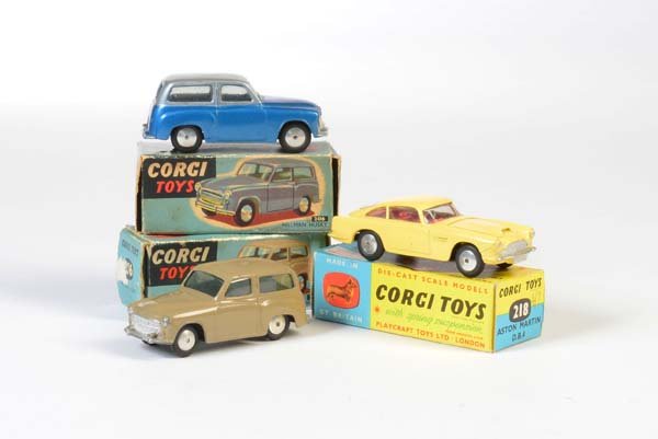 Corgi Toys, 2x Hillmann Husky 206, mittelbraun + (1 of 1)