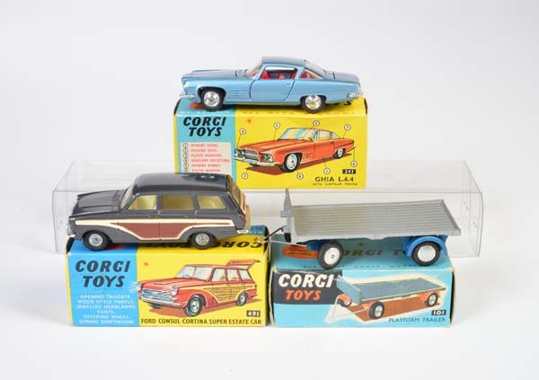 Corgi Toys, Chrysler Ghia Coupe, Ford Cortina Kombi mit (1 of 1)
