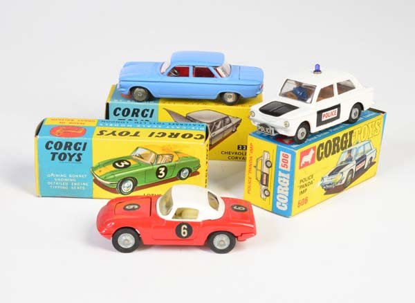 Corgi Toys, Police Panda Imp., Lotus Elan Coupe + (1 of 1)