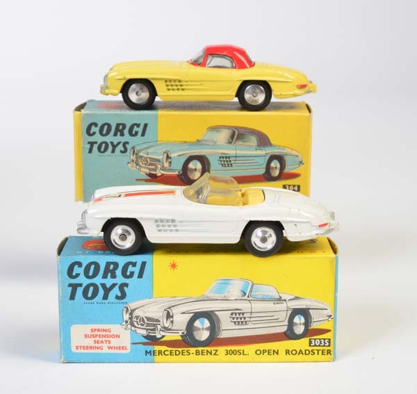 Corgi Toys, Mercedes Benz 300 SL Coupe, gelb/rot + (1 of 1)