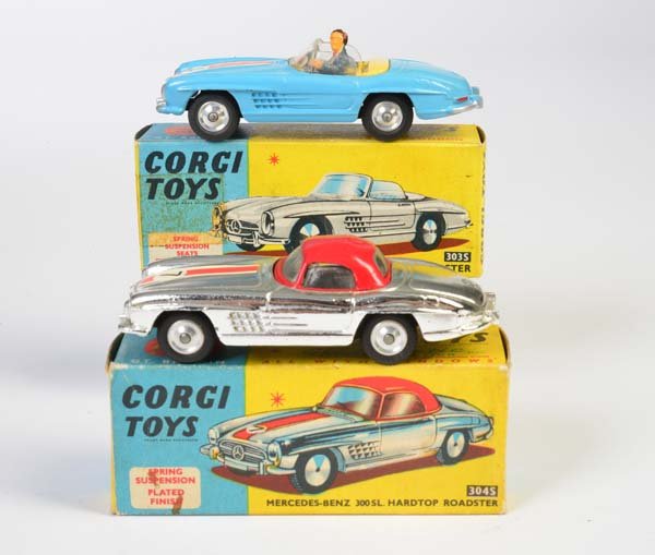 Corgi Toys, Mercedes Benz 300 mit Fahrer + Mercedes (1 of 1)