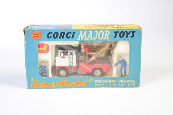 Corgi Toys, Holmes Wrecker Abschleppwagen mit goldenem: Corgi Toys, Holmes Wrecker Abschleppwagen mit goldenem Kran, England, 1:43, Druckguss, Okt Z 1-, Z 1