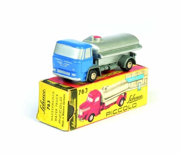 Schuco, Piccolo Wasserwagen (763): Schuco, Piccolo Water Vehicle (763), W.-Germany, 1:90, diecast, box C 1-2, C 1