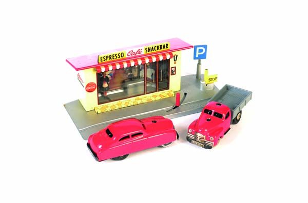 Schuco, Snackbar + 2 Autos (1 of 1)