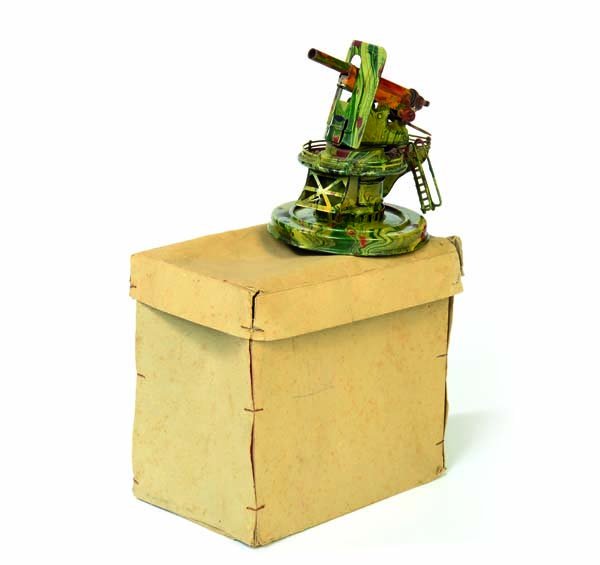 Marklin, Kleines Kuestengeschuetz: Marklin, Small Coastal Gun, Germany pw, tin, around 1930, Mimikry paint, rare, upper part loose, otherwise good condition