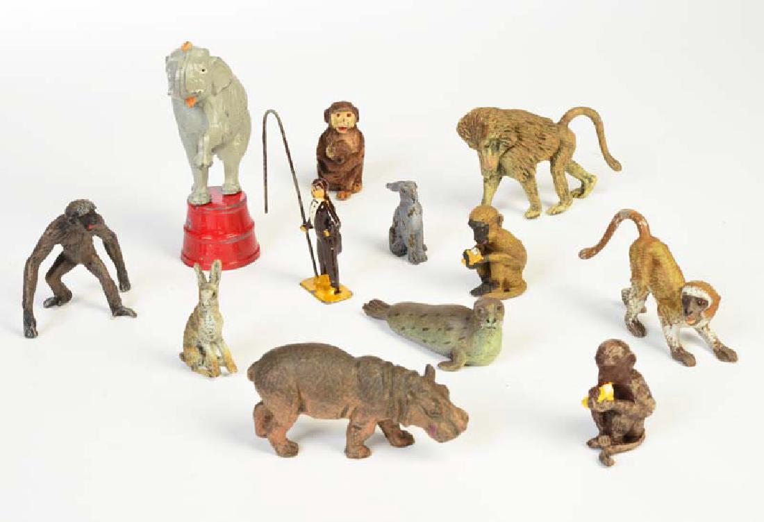 Elastolin, Konvolut Tiere + 1 Dompteur aus Metall (1 of 1)