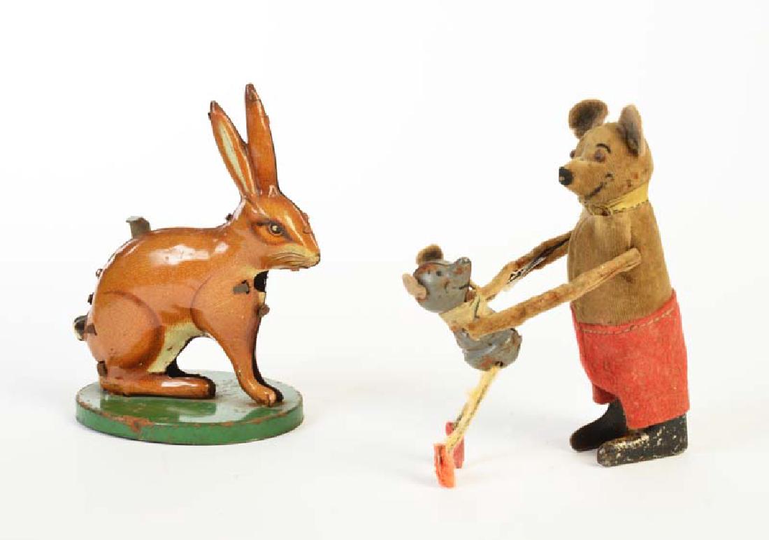 Schuco u.a., Maus mit  Kind + Blech Hase (1 of 1)