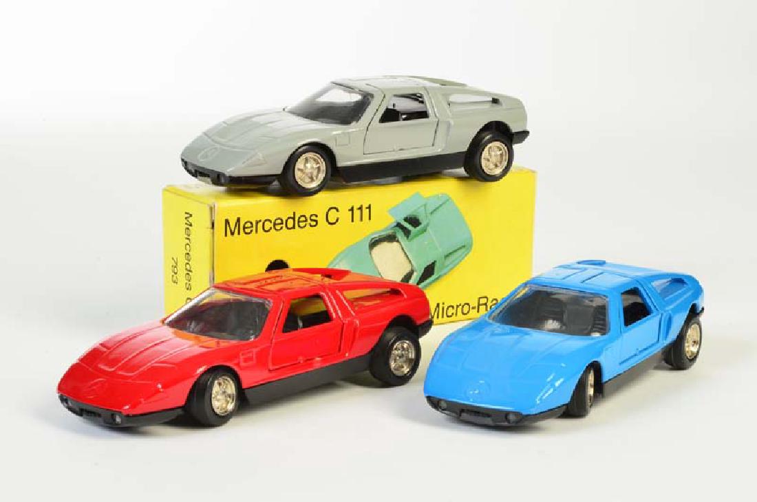 Schuco Nutz, Micro Racer 3x Mercedes C 111 (1 of 1)
