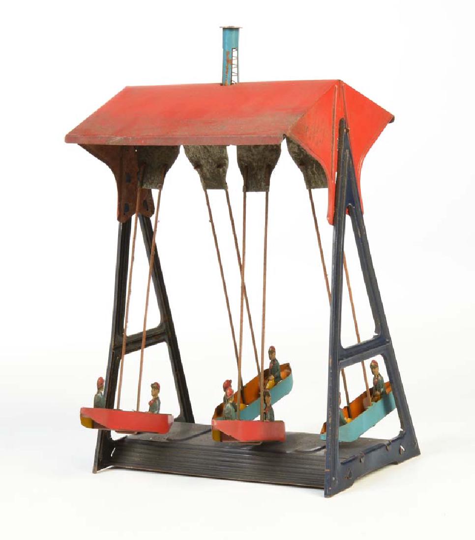 Gely ?, Schiffschaukel: Gely ?, Swing Boat, Germany pw, tin, function ok, min. paint d., C 2