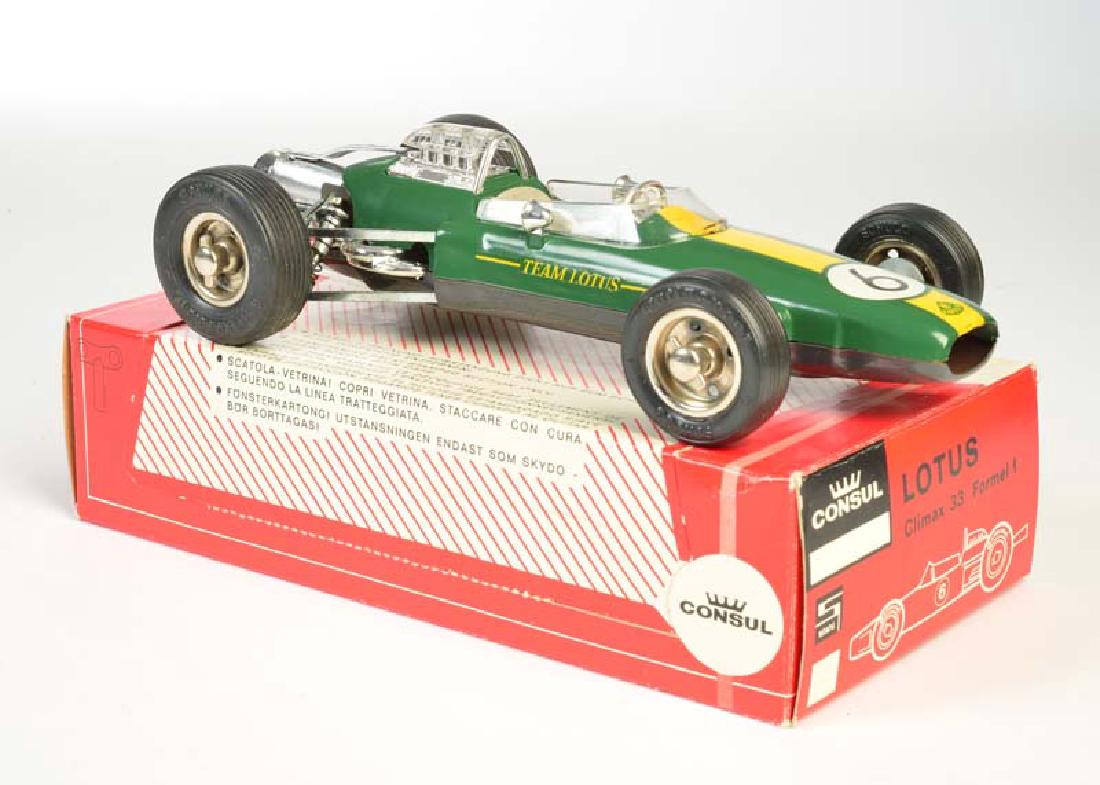 Schuco, Consul: Lotus Climax mit Feuerzeug: Schuco, Consul: Lotus Climax with Lighter, W.-Germany, box C 1, C 1