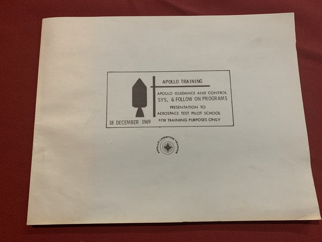 1969 Apollo training aerospace NASA program guide (1 of 12)