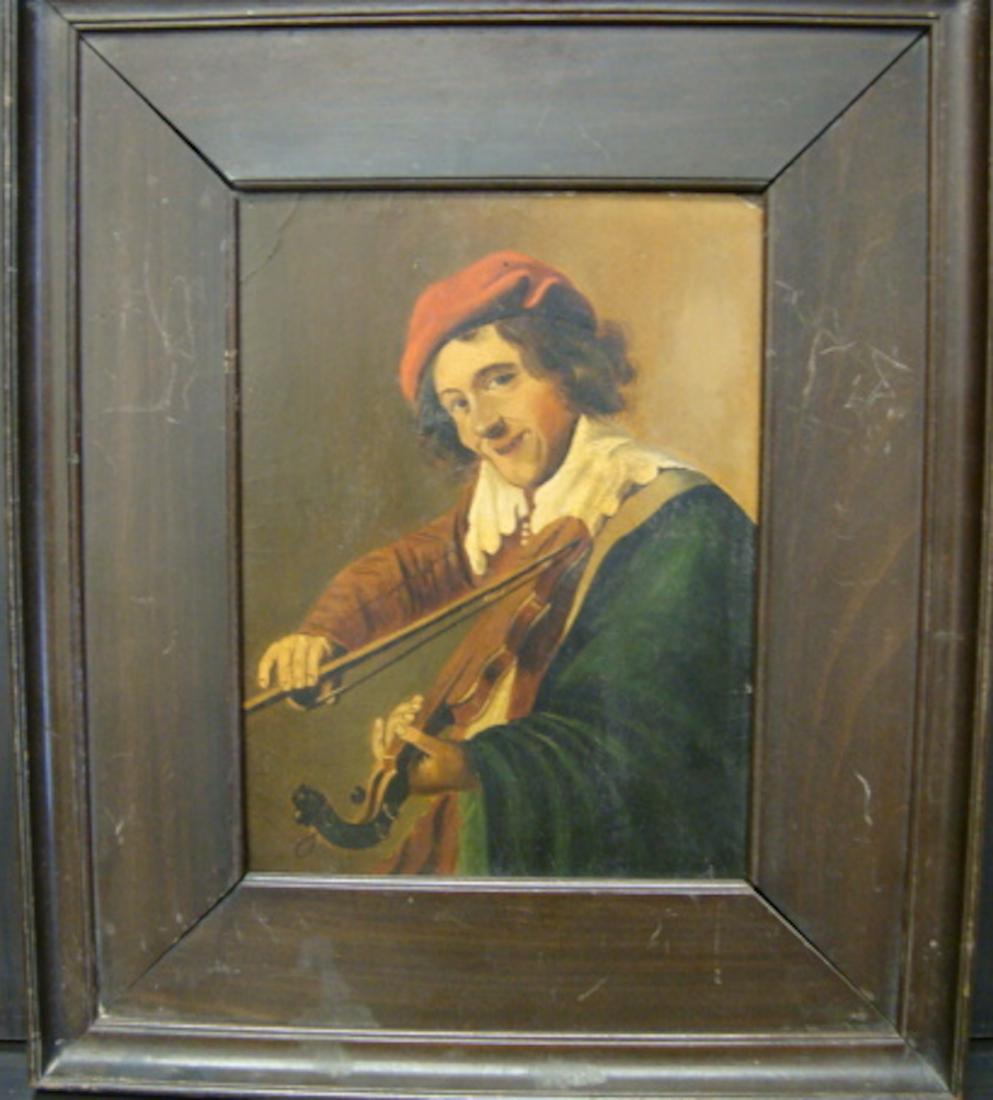 Unknown "Playing Violin" 11" X 8.5" (1 of 2)
