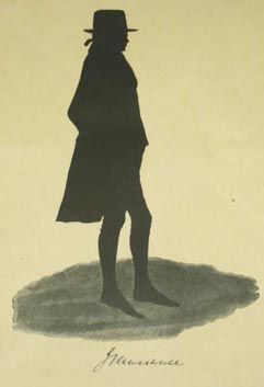 John Marshall Silhouette: Full body silhouette print signed in the print "John Marshall" (US Chief Justice 1801). Unknown age, unknown location. Condition: Very good. Approx. size: 13" x 10". ESTIMATED shipping weight: 2 lbs.