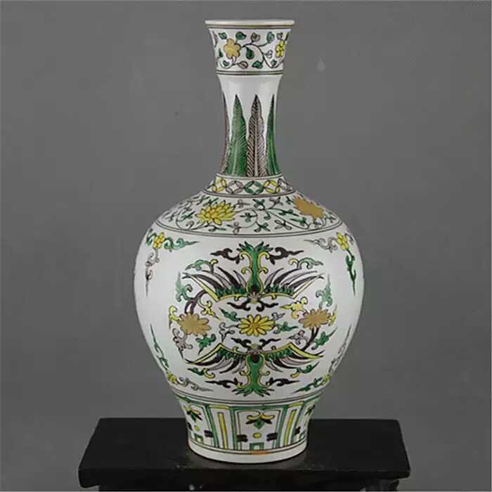 A multicolored porcelain vase (1 of 3)